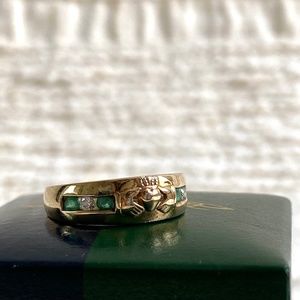 Solvar 10k Gold Claddagh Anniversary Band - size 6